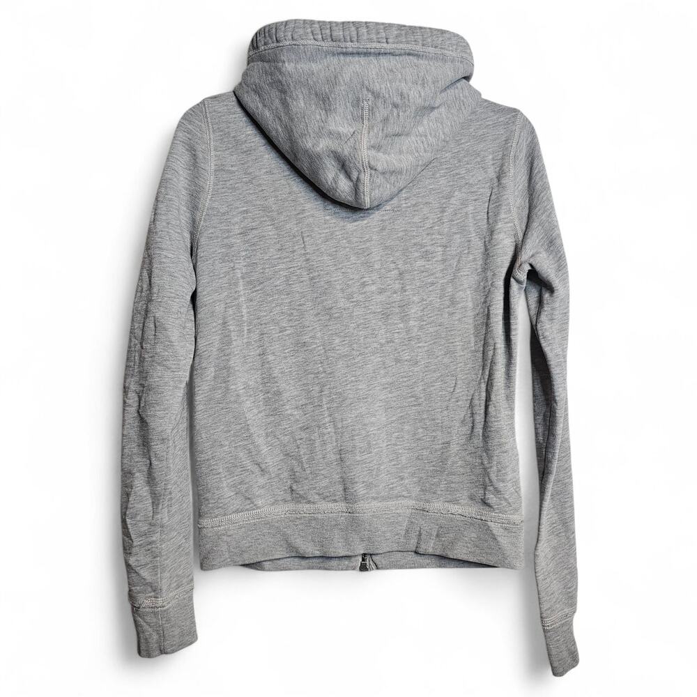 Hollister Zip Up Hoodie Womens Juniors Large Gray Y2K 2000s Preppy - Picture 2 of 5